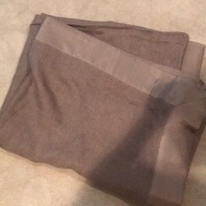 RESTORATION HARDWARE TAUPE LINEN SILK LARGE THROW